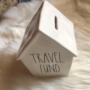Rae Dunn “Travel Fund” Ceramic Coin Bank